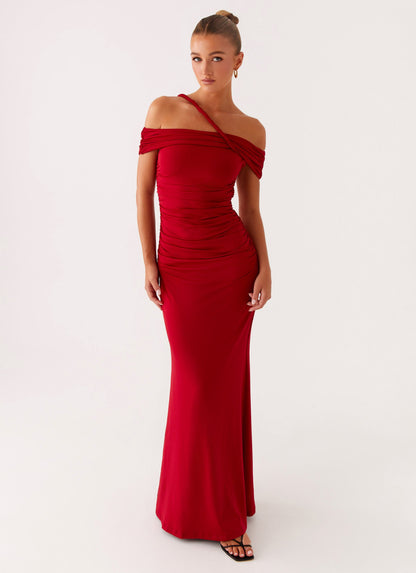 After This Maxi Dress - Raspberry