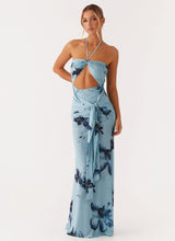 Black Blue Floral