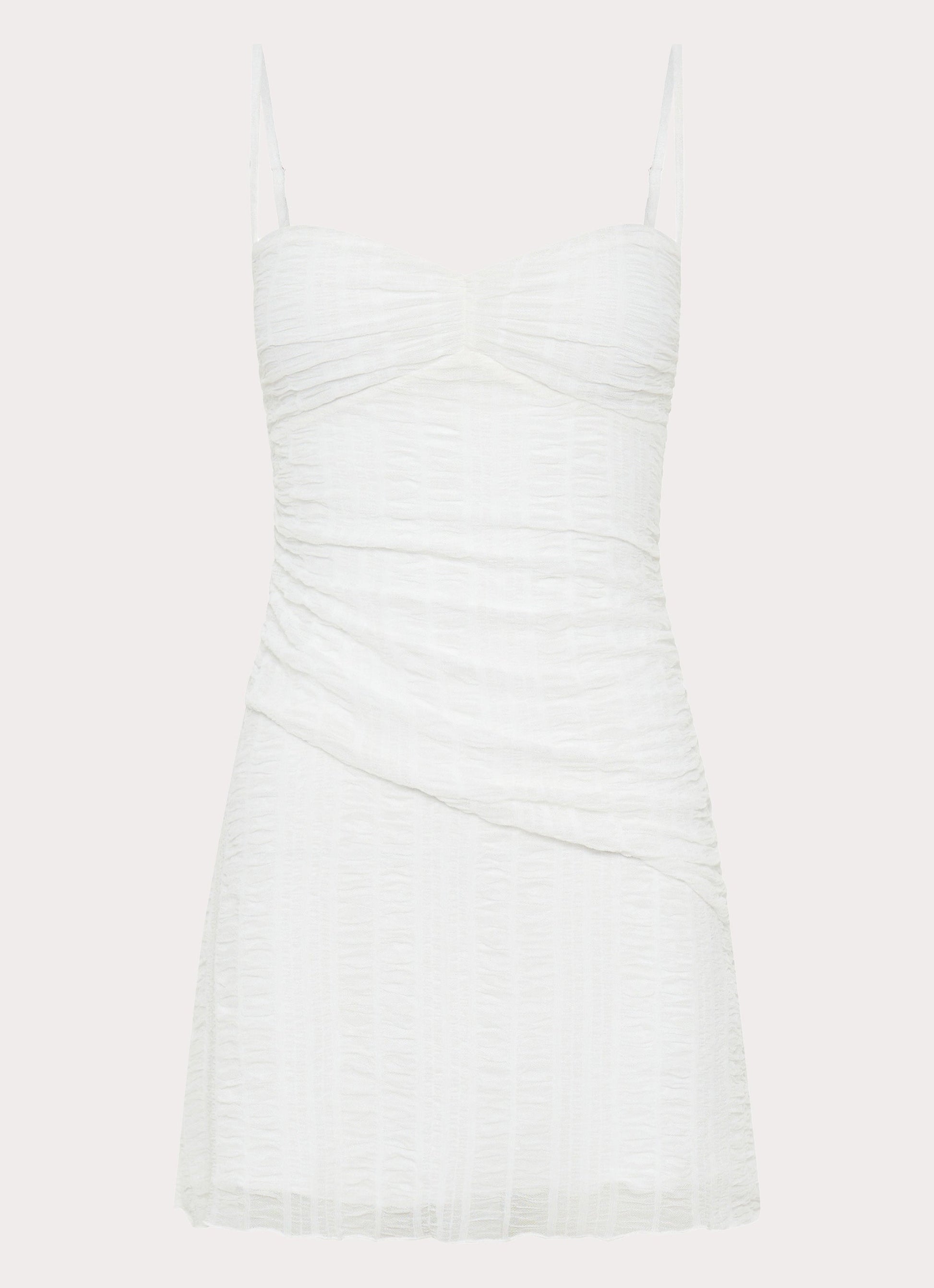 Arden Mesh Mini Dress - White