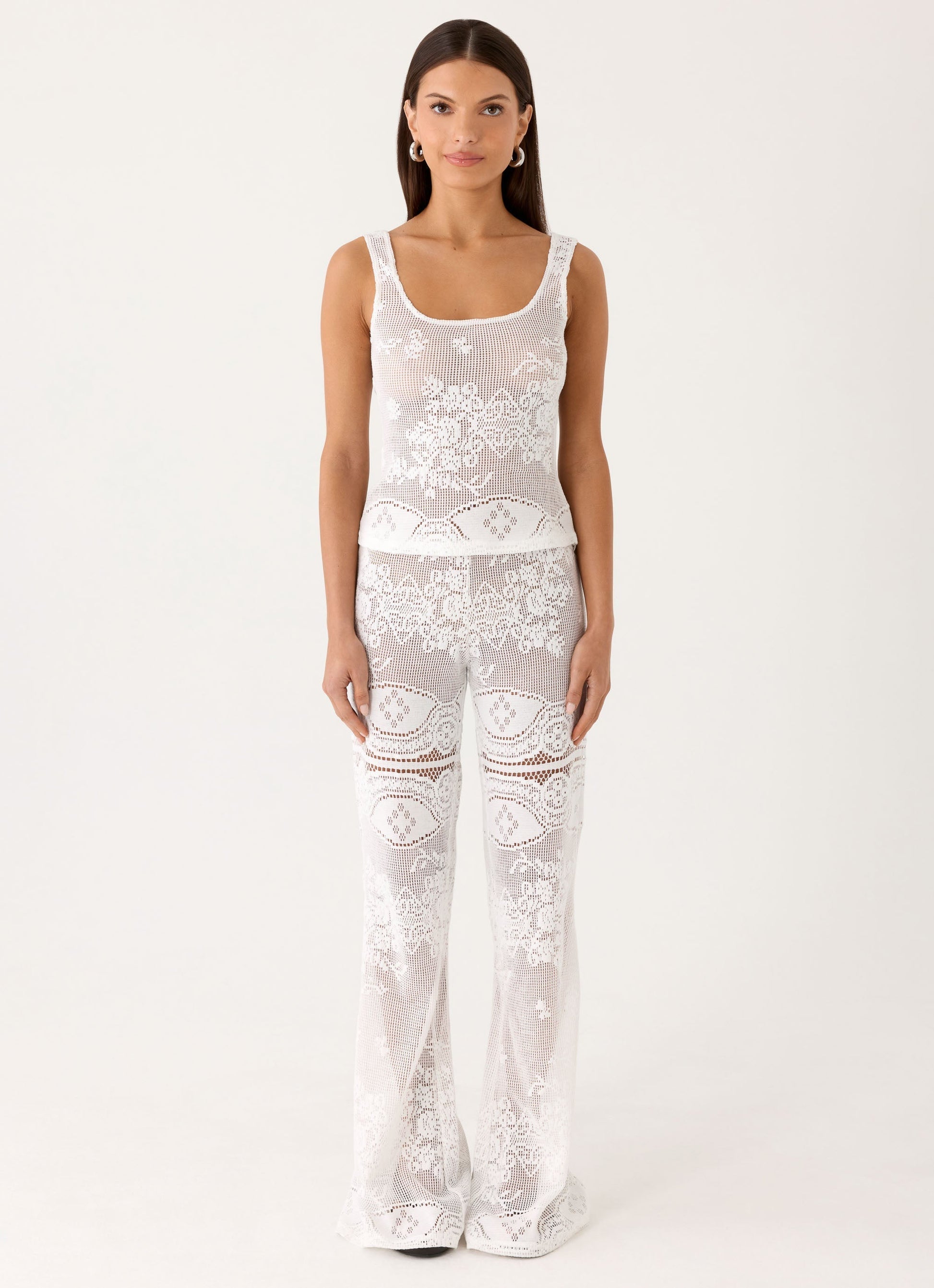 Bosten Low Rise Pants - White