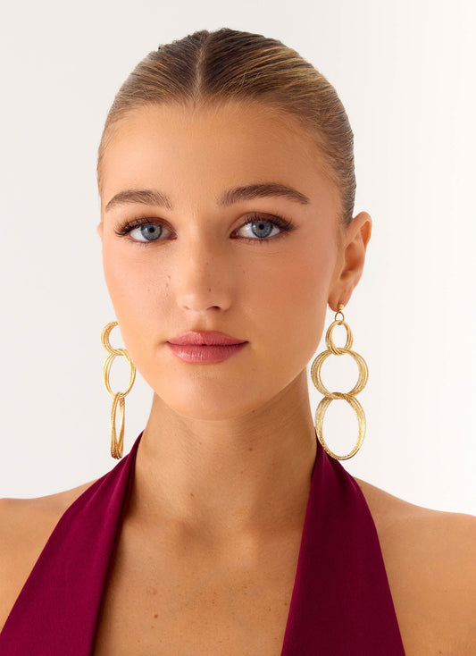 Circuit Earrings - Gold