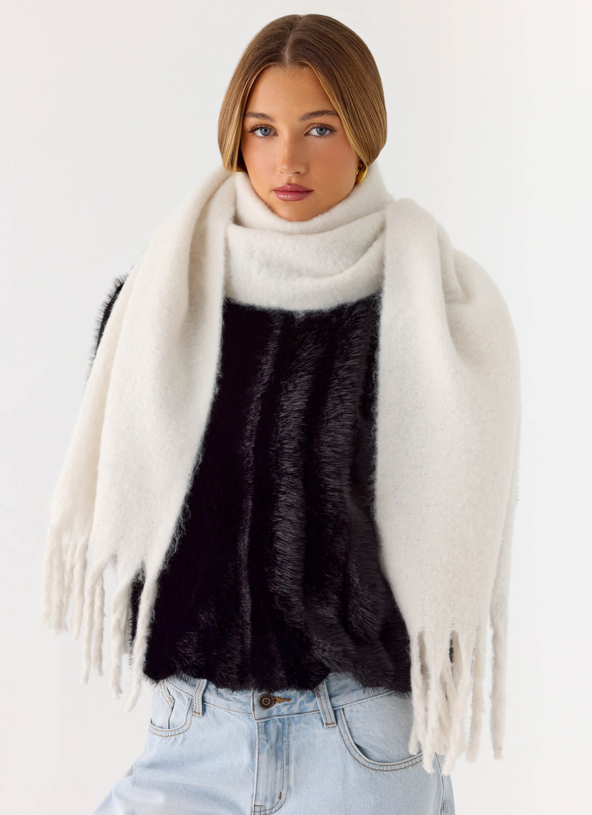 Cocoa Crush Scarf - Cream