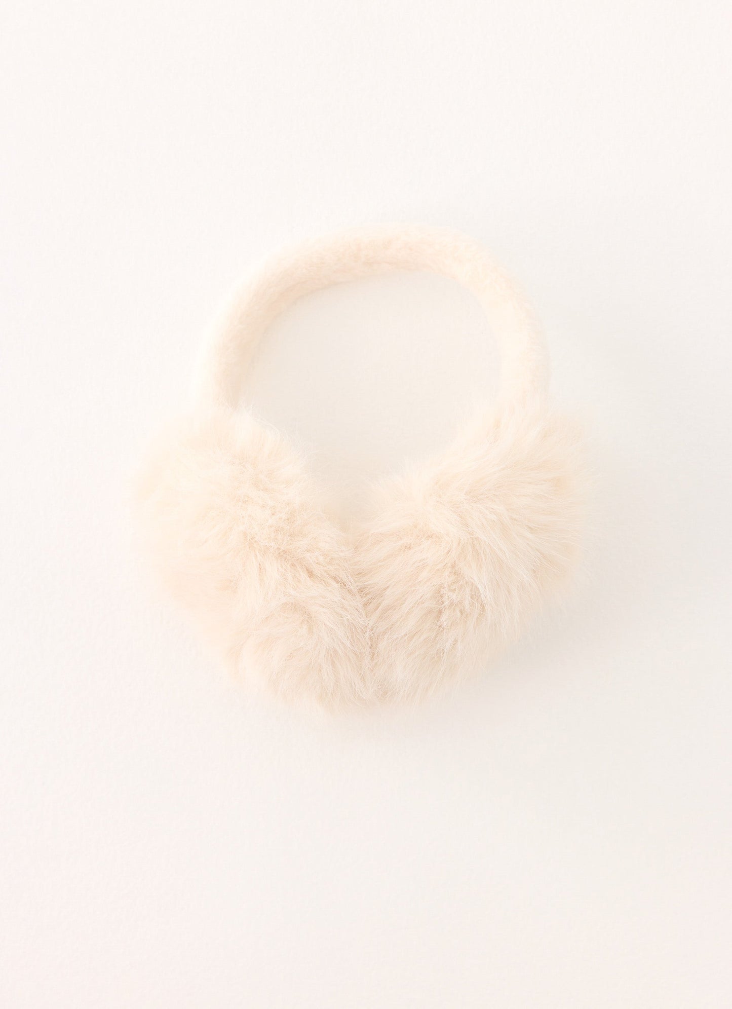 Collina Faux Fur Ear Muffs - Cream