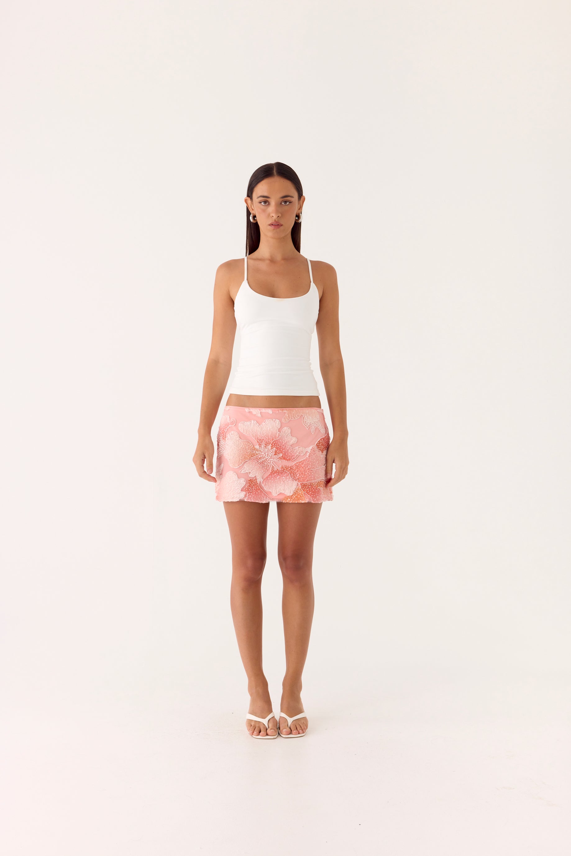 Dayna Mini Skirt - Coral