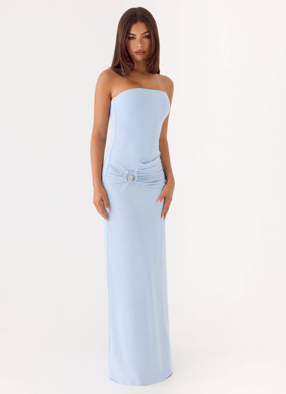 Dimmi Strapless Maxi Dress - Blue