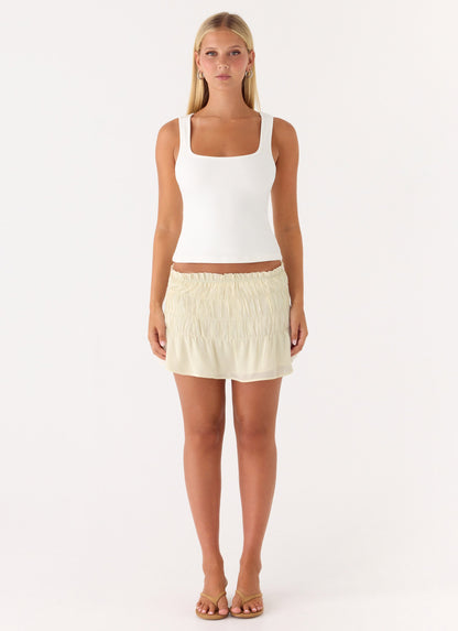 Ellia MinI Skirt - Ivory