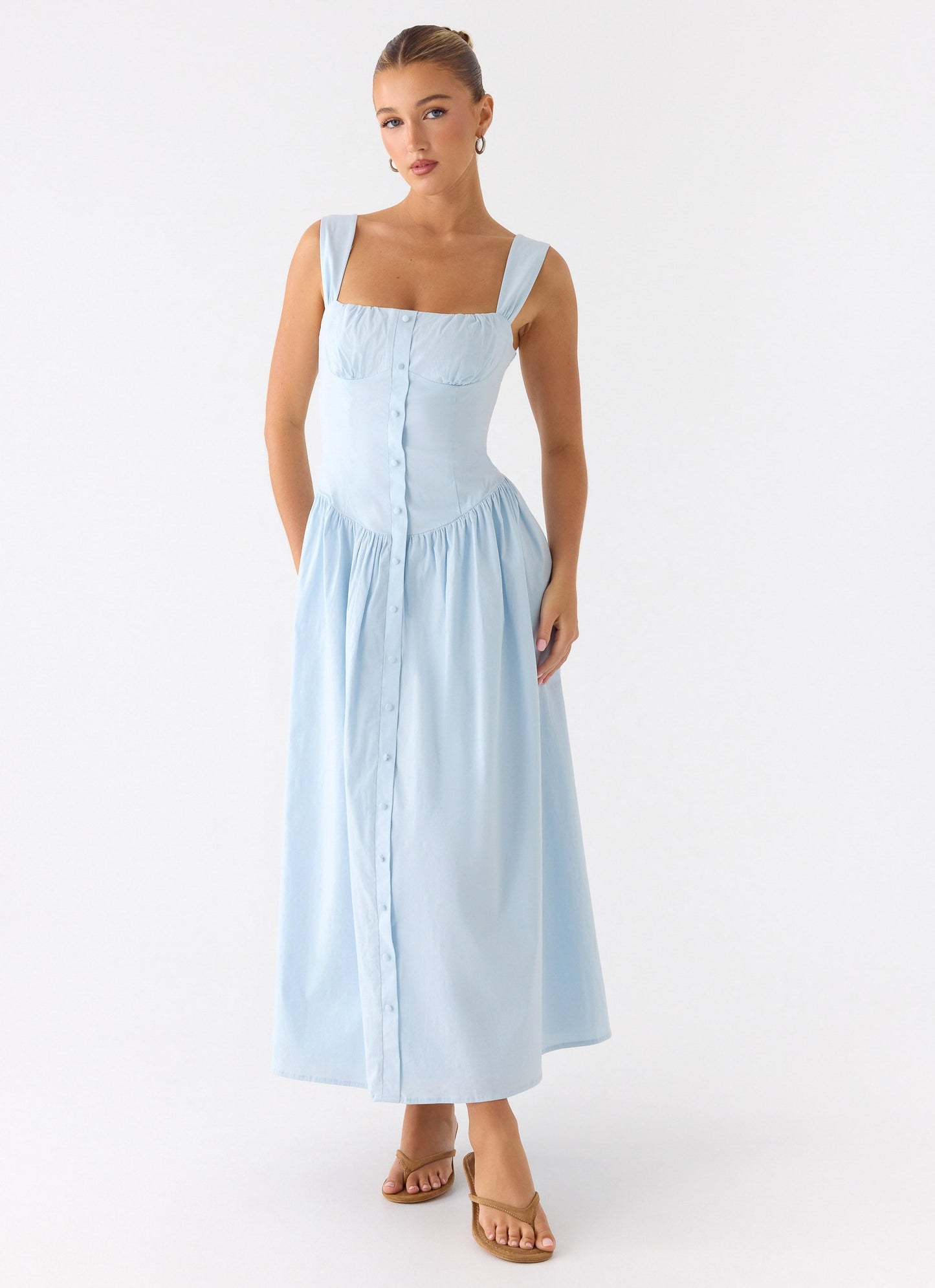 Emmalina Midi Dress - Blue