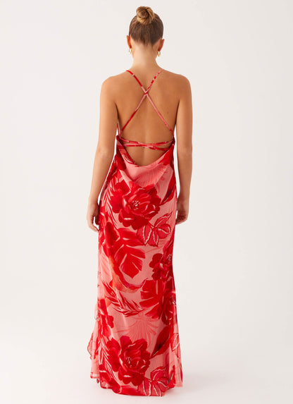 First Class Maxi Dress - Sicily Sunsets Print