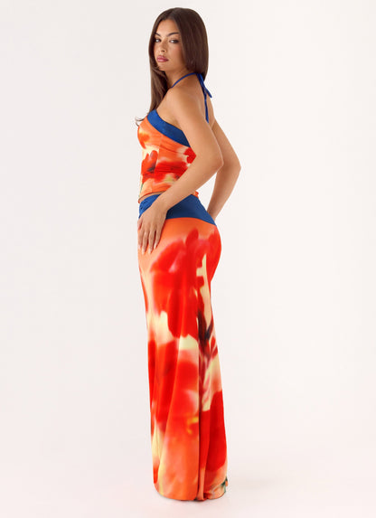 Fraser Maxi Skirt - Sunburnt Petal