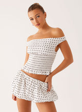 White Black Polka Dot