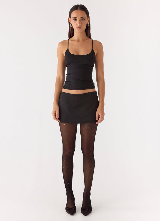 Icyln Diamonte 12 Denier Stockings - Black Multi Sparkle