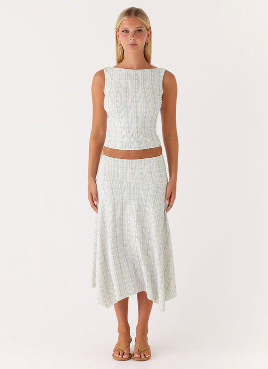 Katta Midi Skirt - Vintage Stripe