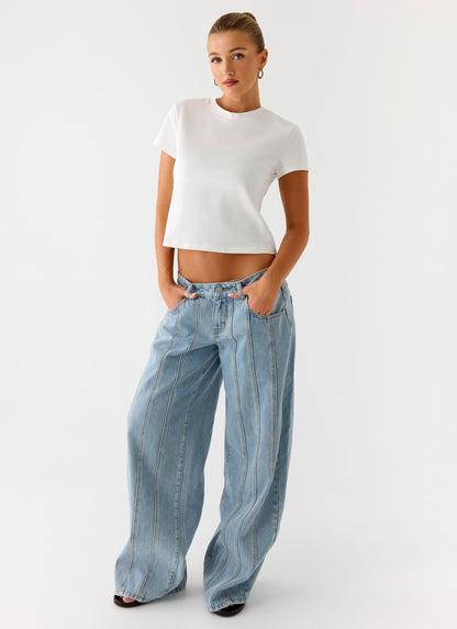 Lamont Baby Tee - White