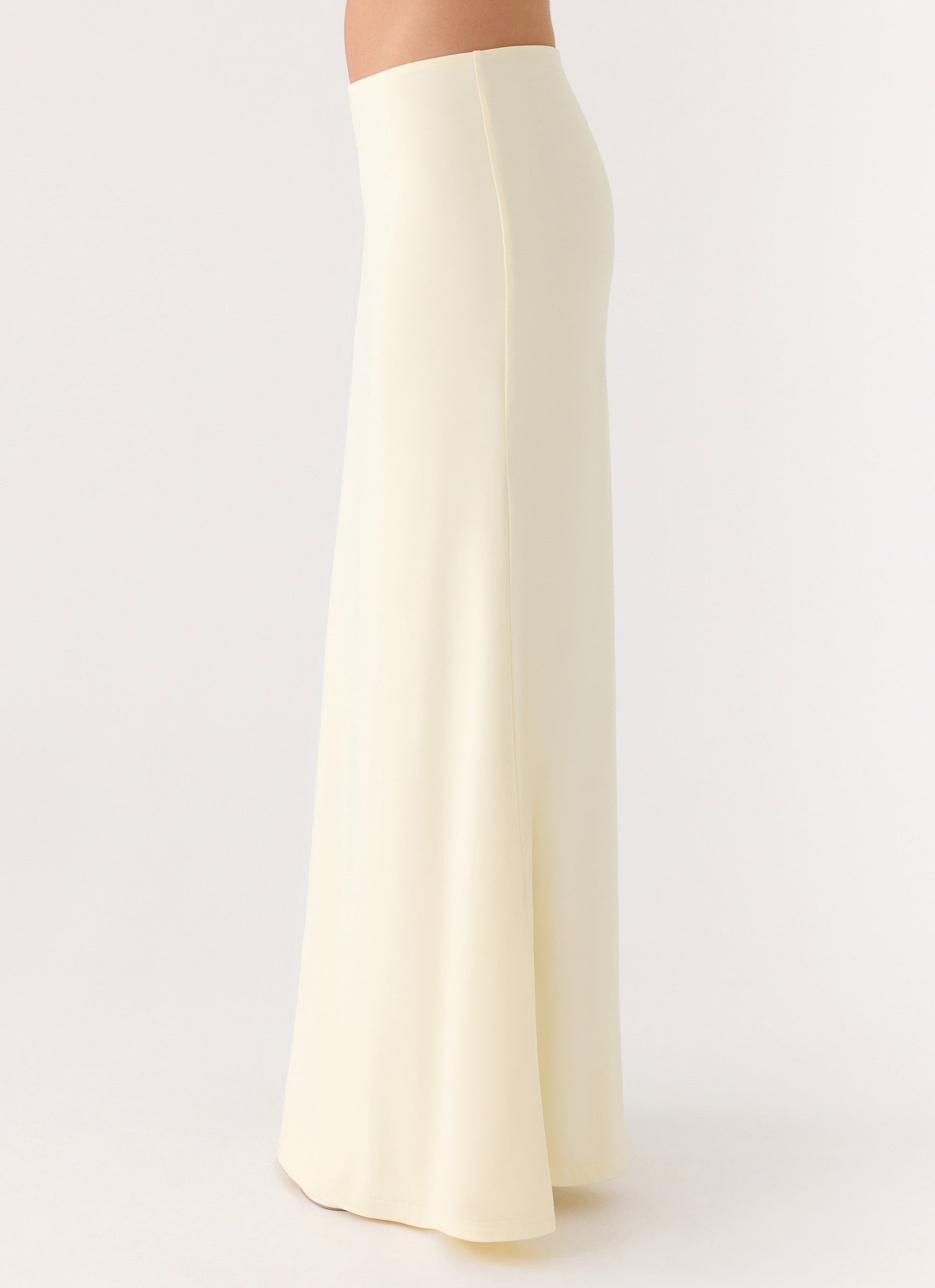 Like A Flower Maxi Skirt - Lemon Yellow