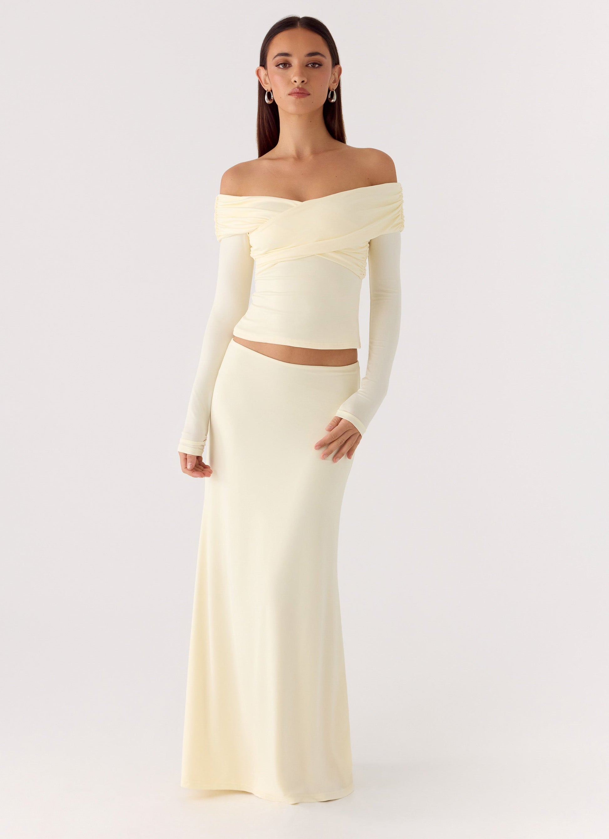 Like A Flower Maxi Skirt - Lemon Yellow