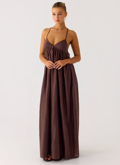 Losario Maxi Dress - Cool Chocolate