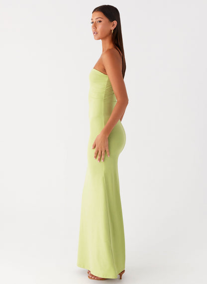 Moara Cut Out Maxi Dress - Lime Green
