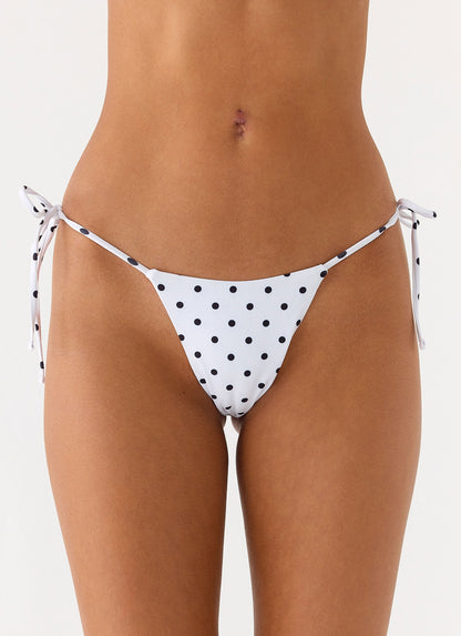 Mommae Bikini Bottoms - White Polkadot