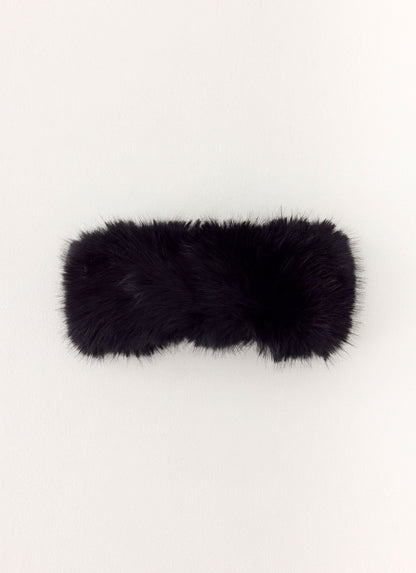 North Pole Faux Fur Headband - Black