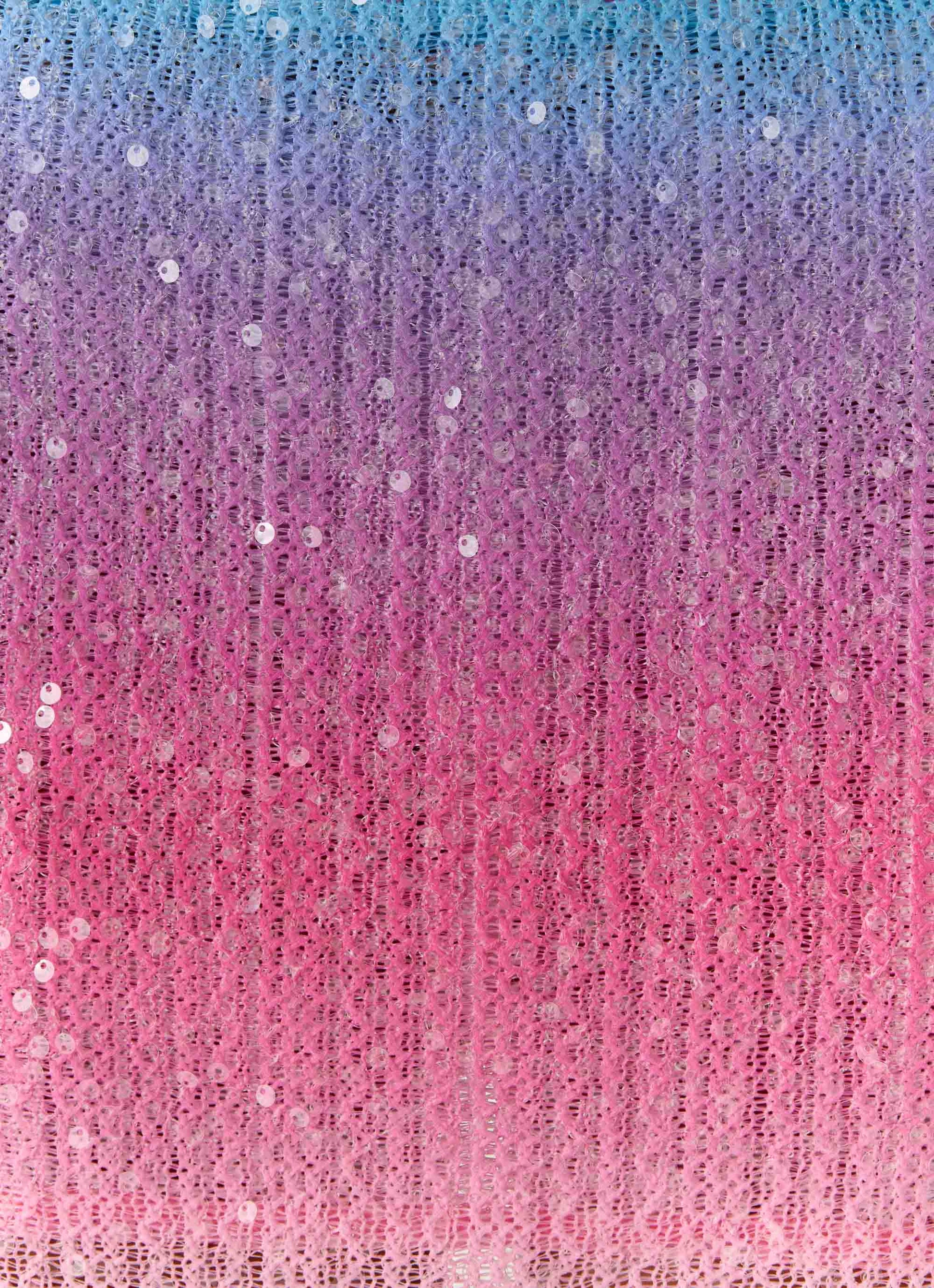 One More Time Sequin Knit Mini Skirt - Disco Ombre