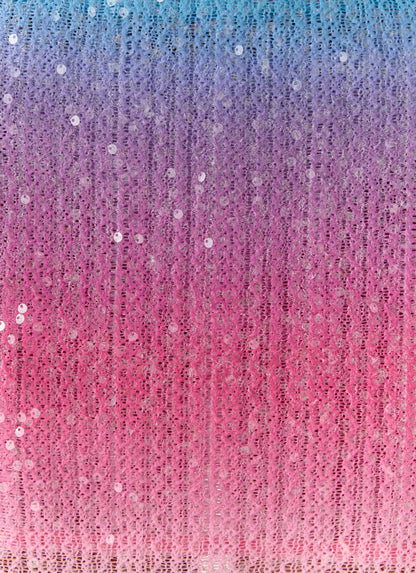 One More Time Sequin Knit Mini Skirt - Disco Ombre