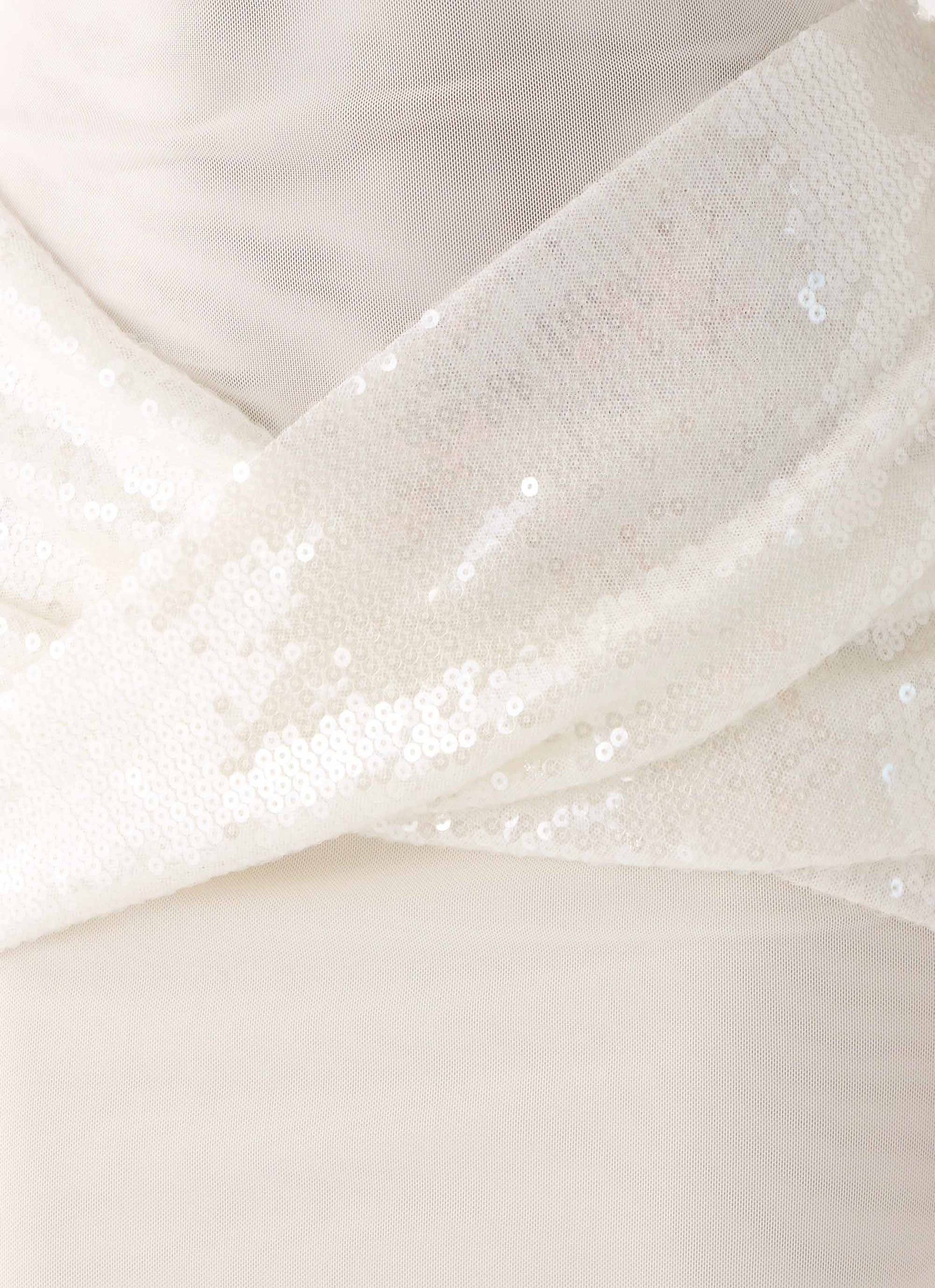 Over To You Sequin Maxi Dress - White