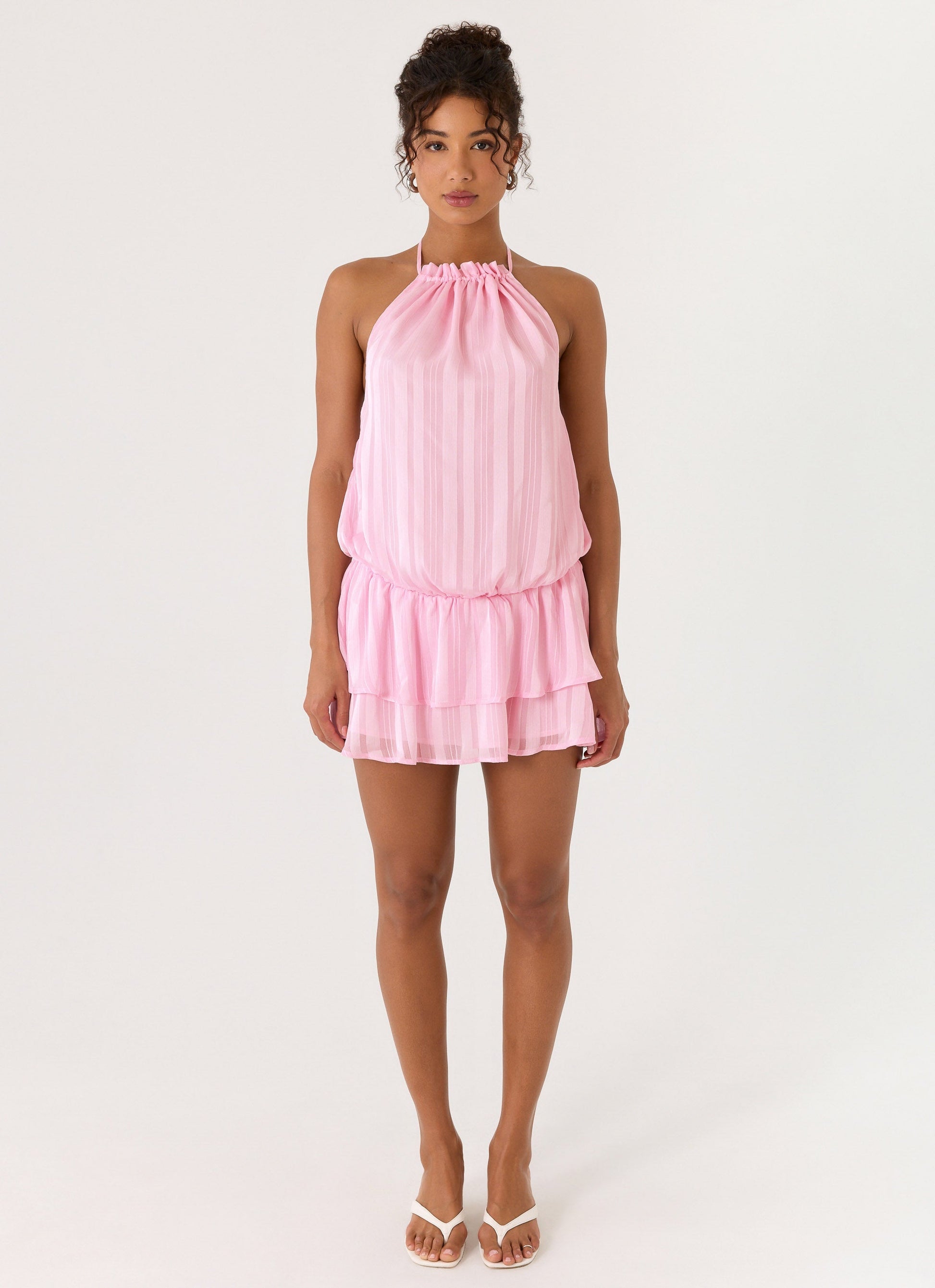 Parade Halter Mini Dress - Pink