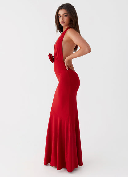 Eliza Rose Maxi Dress - Red