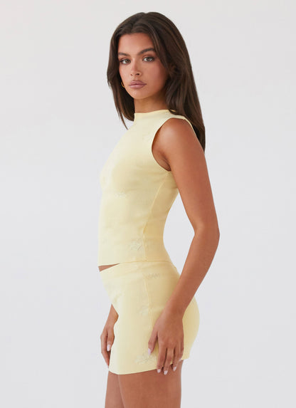 Holly Knit Tank - Lemon