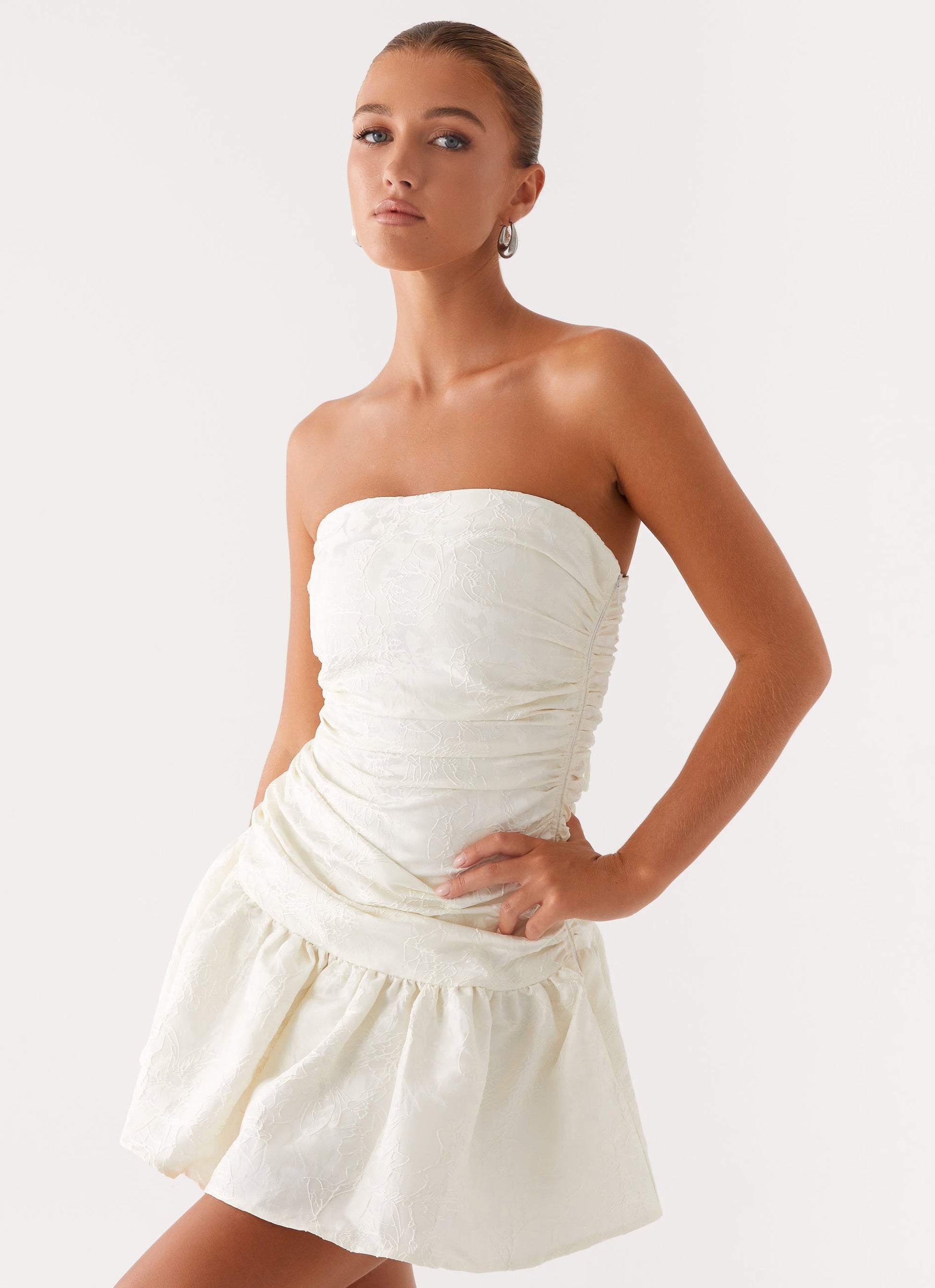Ray Of Light Mini Dress - White
