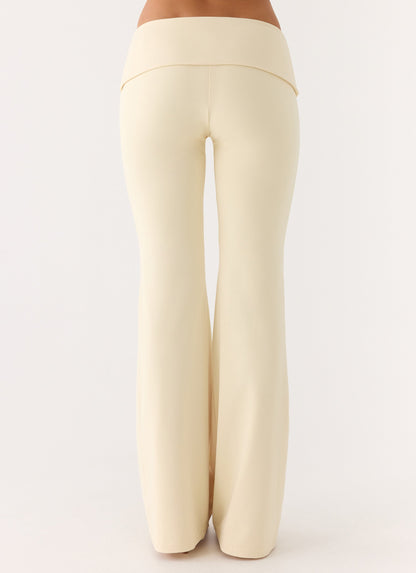 Renae Low Rise Pants - Baby Yellow