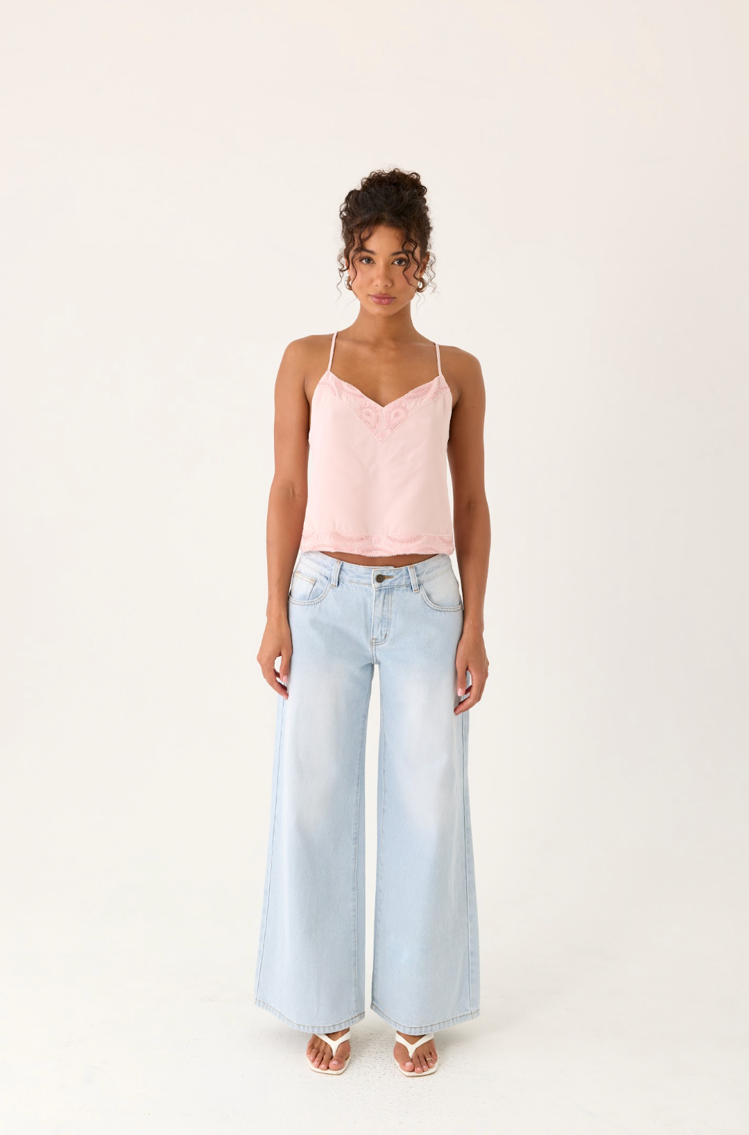 Avania Beaded Top - Pink