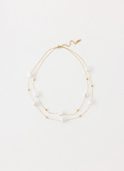 Serena Pearl Necklace - Pearl/Gold