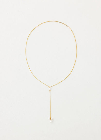 Silhouette Pearl Necklace - Gold