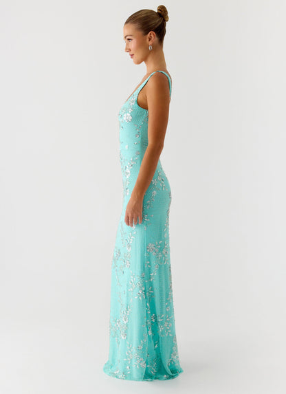 Silvana Maxi Dress - Aqua