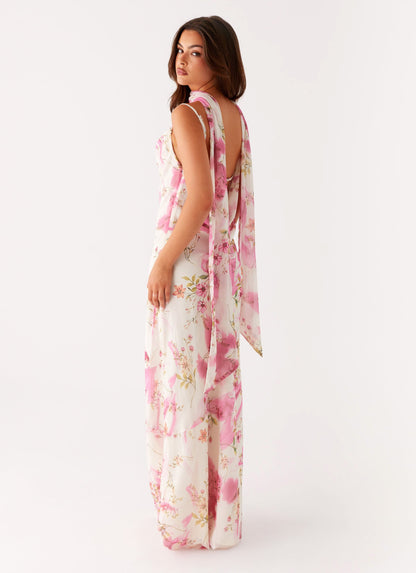 Spencer Maxi Dress - Ivory Floral Print