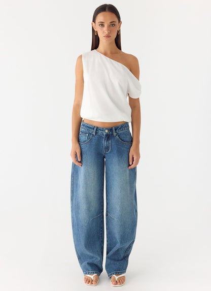 Stick Around Top - White