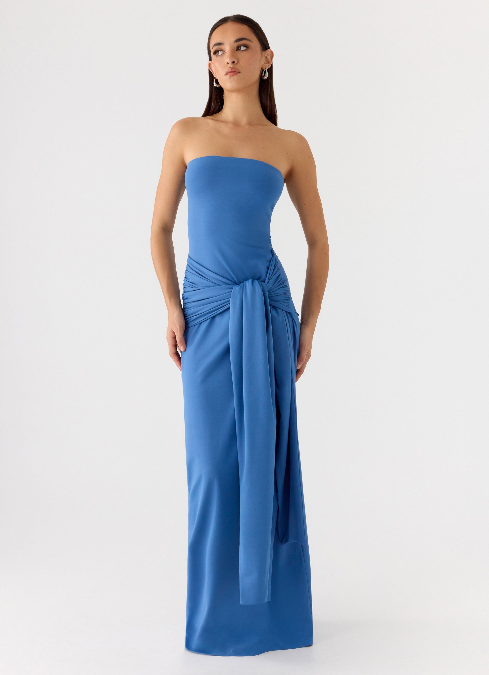 Stole My Heart Maxi Dress - Washed Navy
