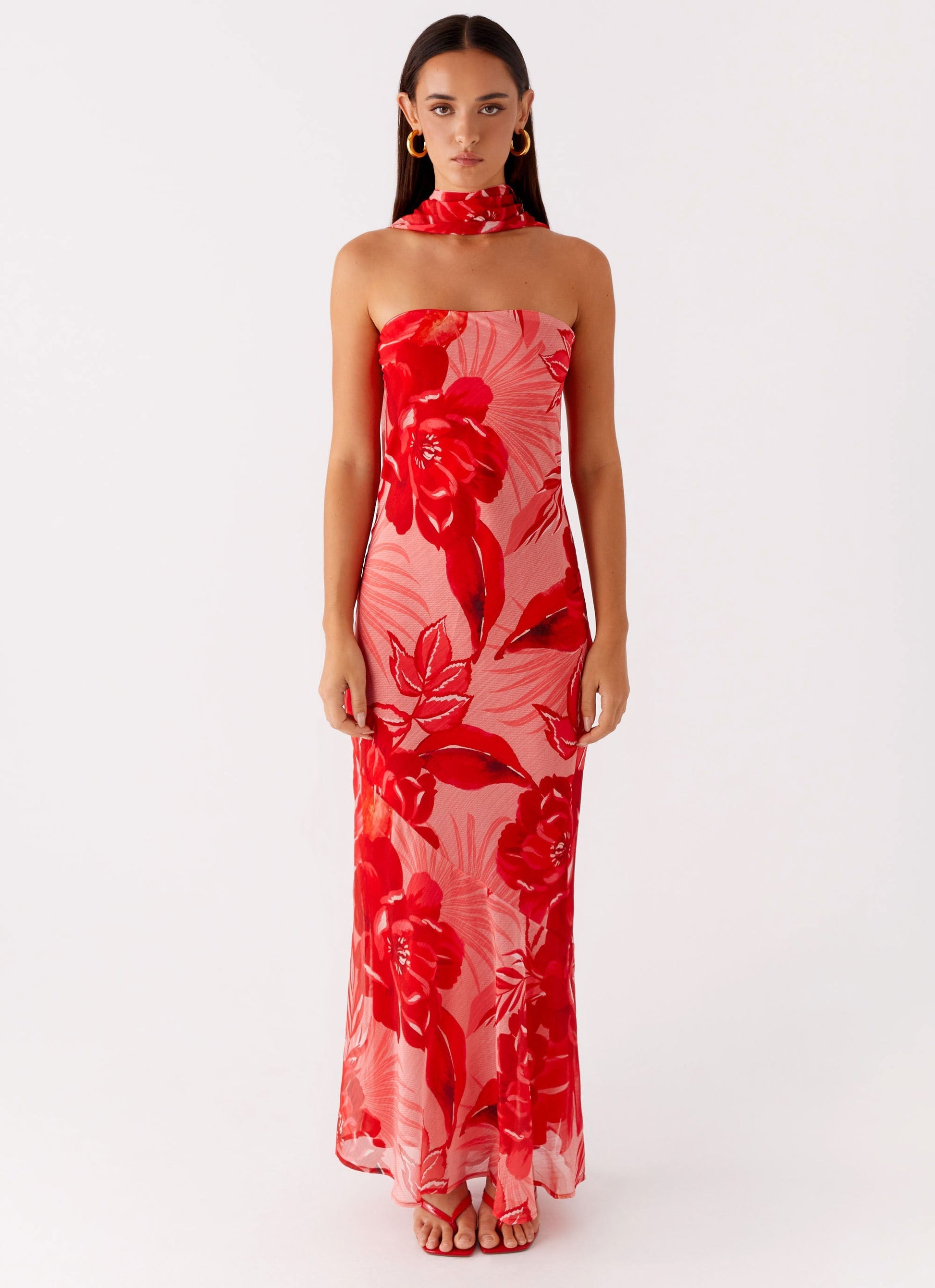 Under The Pagoda Maxi Dress - Sicily Sunsets Print