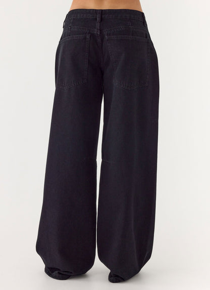 Waylon Low Rise Denim Jeans - Black