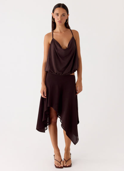Yaz Top - Chocolate Plum