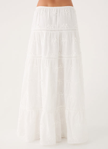 Yours To Keep Maxi Skirt - White