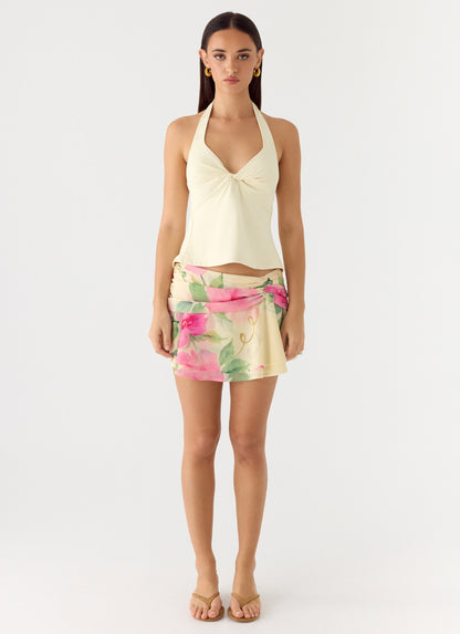 Yuju Mini Skirt - Lemon Soleil